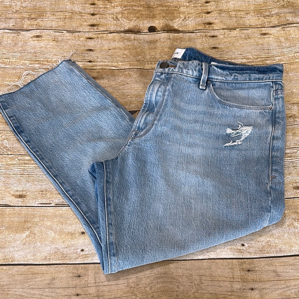 Frame Denim Blue Cropped Jeans Classic Style